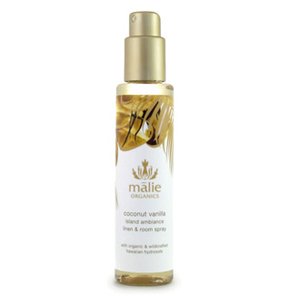 Malie Organics Coconut Vanilla Linen & Room Spray, 147ml/5 fl oz Malie Organics Coconut Vanilla Linen & Room Spray on white background