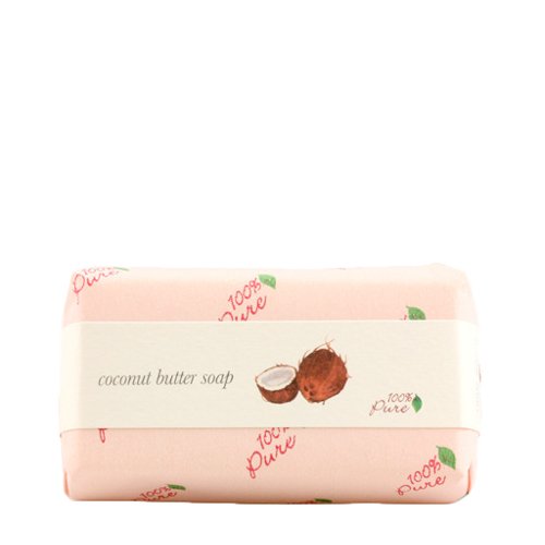 100% Pure Organic Meyer Lemon Butter Soap, 127g/4.5 oz 100% Pure Organic Apple Butter Soap on white background