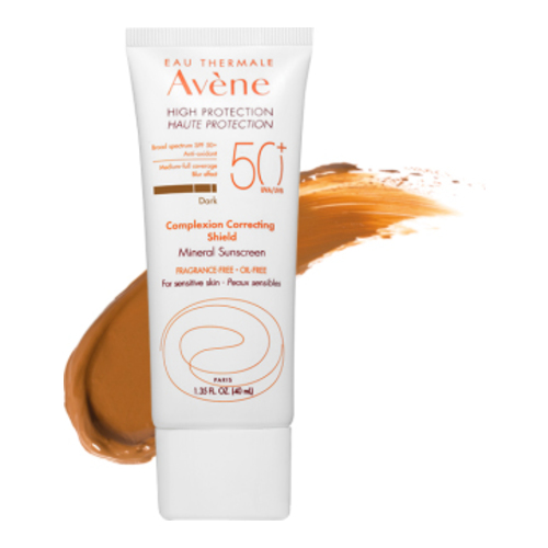 Avene Complexion Correcting Shield SPF 50+ - Dark, 40ml/1.4 fl oz Avene Complexion Correcting Shield SPF 50+ - Light on white background
