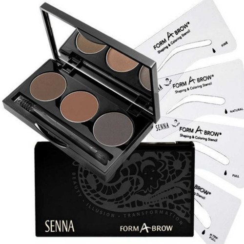 Senna Cosmetics Form-A-Brow Kit - Neutral, 4.5g/0.15 oz Senna Cosmetics Form-A-Brow Kit - Ash Blonde on white background