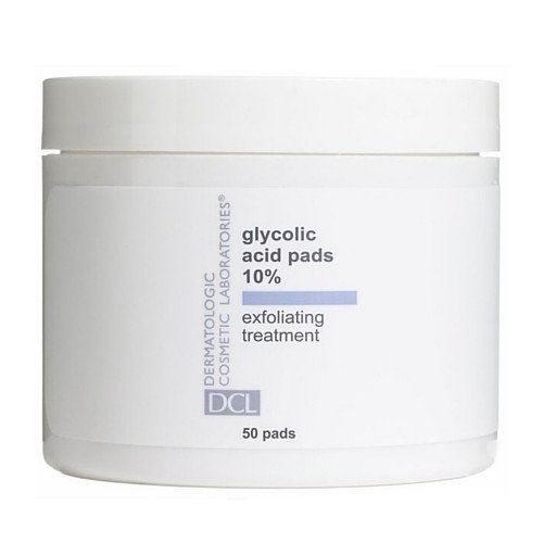 DCL Dermatologic Glycolic Acid Pads 10%, 50 Pads DCL Dermatologic Glycolic Acid Pads 10% on white background