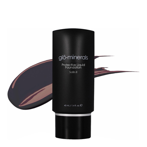 gloMinerals Protective Liquid Foundation Satin II - Honey, 40ml/1.4 fl oz gloMinerals Protective Liquid Foundation Satin II - Beige on white background