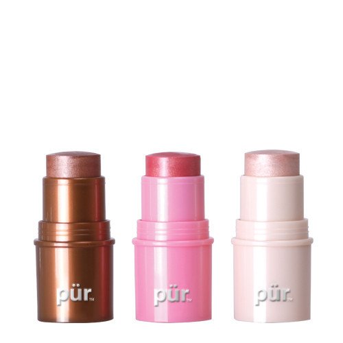 Pur Minerals Let It Glow Bronze, Blush & Brighten Cheek Trio, 3 Pieces Pur Minerals on white background