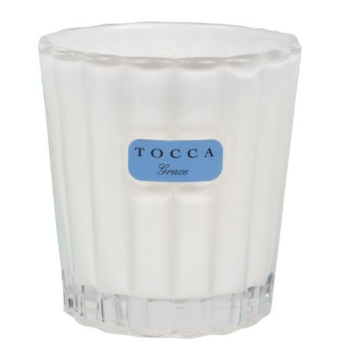 Tocca Beauty Candelina - Cleopatra: Grapefruit Cucumber, 80g/2.85 oz Tocca Beauty Candelina - Bianca: Green tea & Lemon on white background