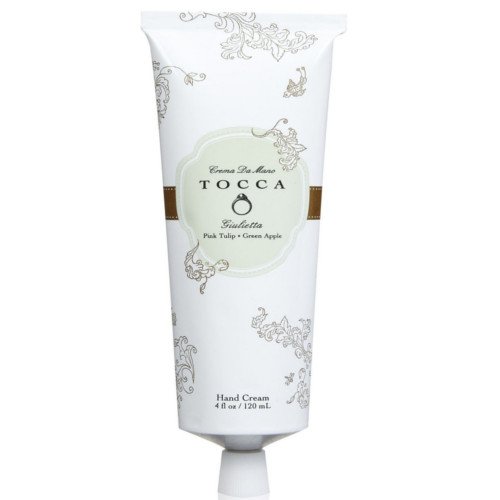Tocca Beauty Crema da Mano Luxe - Stella: Blood Orange Hand Cream, 120ml/4 oz Tocca Beauty Crema da Mano Luxe - Bianca: Green Tea & Lemon Hand Cream on white background