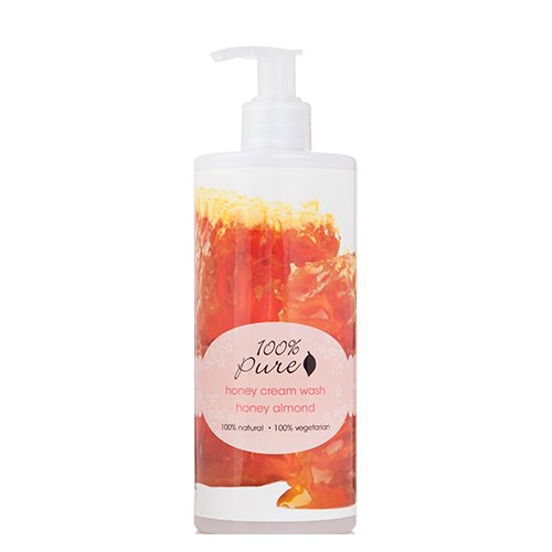 100% Pure Organic Honey Cream Wash - Eucalyptus , 390ml/13 fl oz 100% Pure Organic Honey Cream Wash Blood Orange on white background