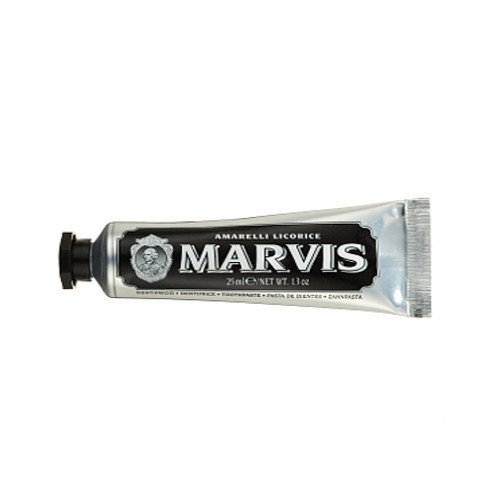 Marvis Toothpaste - Whitening Mint (Travel), 25ml/0.8 fl oz Marvis Toothpaste - Amarelli Licorice Mint (Travel) on white background