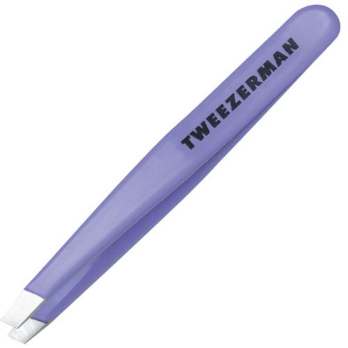 Tweezerman Mini Slant Tweezer - Flamingo, 1 piece Tweezerman Mini Slant Tweezer - Bahama Blue on white background