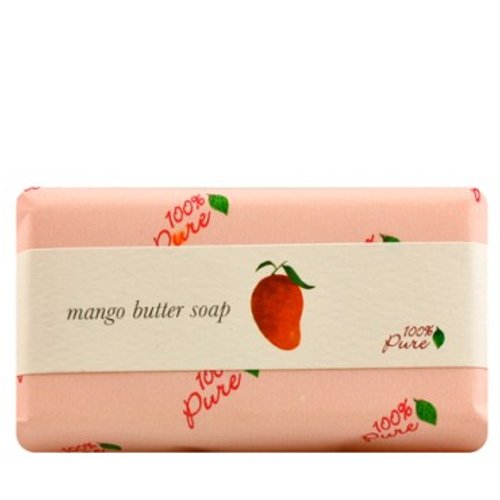 100% Pure Organic Meyer Lemon Butter Soap, 127g/4.5 oz 100% Pure Organic Apple Butter Soap on white background