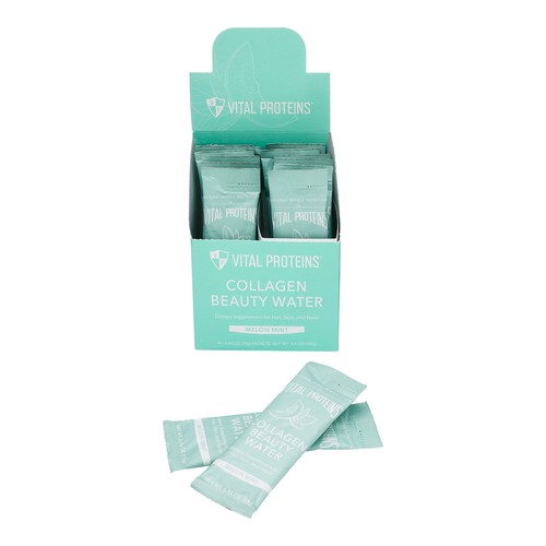 Vital Proteins Collagen Beauty Water - Melon Mint Stick Pack, 14 x 13g/0.5 oz