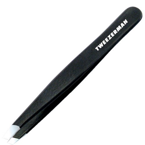 Tweezerman Slant Tweezers - Leopard Print, 1 piece Tweezerman Slant Tweezer - Blue Jewel on white background