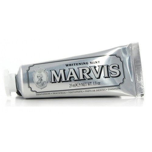 Marvis Toothpaste - Whitening Mint (Travel), 25ml/0.8 fl oz Marvis Toothpaste - Amarelli Licorice Mint (Travel) on white background