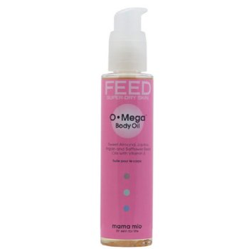 Mama Mio O Mega Body Oil on white background