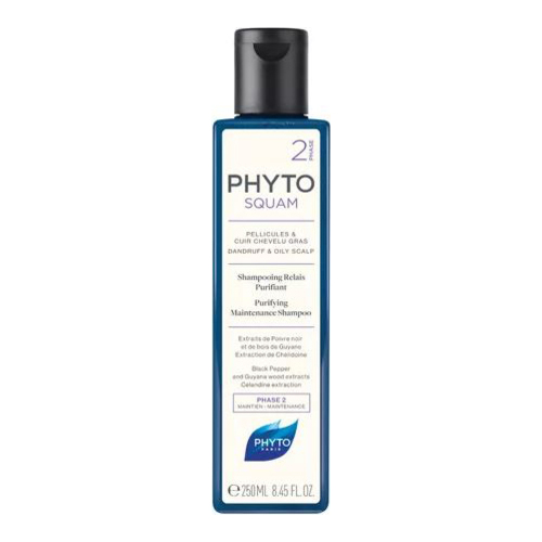 Phyto Phytosquam Purifying Maintenance Shampoo, 250ml/8.5 fl oz Phyto Phytosquam Purifying Maintenance Shampoo on white background