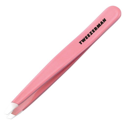 Tweezerman Slant Tweezers - Leopard Print, 1 piece Tweezerman Slant Tweezer - Blue Jewel on white background