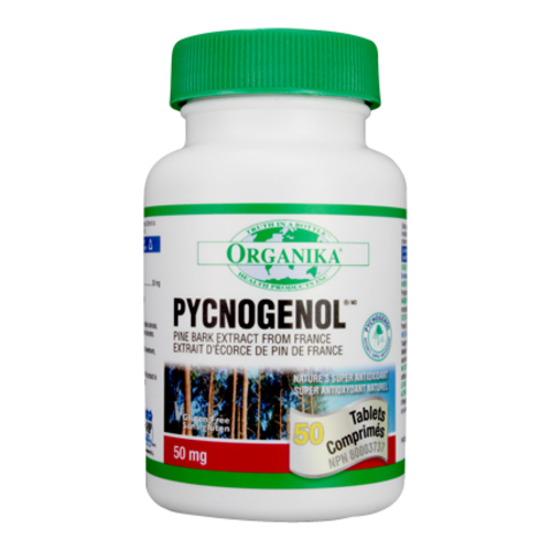 Organika Pycnogenol 50mg on white background