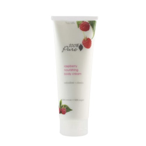 100% Pure Organic Vanilla Bean Body Cream, 236ml/8 oz 100% Pure Organic Blood Orange Body Cream on white background