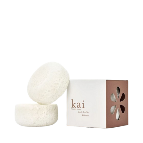 Kai Rose Body Buffer, 3 sponges Kai Rose Body Buffer on white background