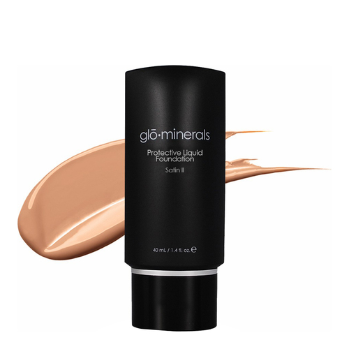 gloMinerals Protective Liquid Foundation Satin II - Honey, 40ml/1.4 fl oz gloMinerals Protective Liquid Foundation Satin II - Beige on white background