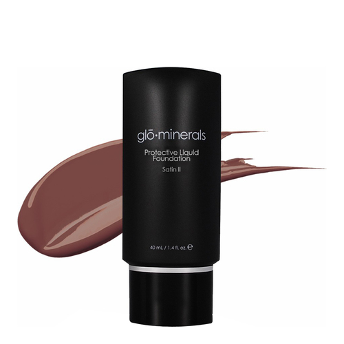 gloMinerals Protective Liquid Foundation Satin II - Honey, 40ml/1.4 fl oz gloMinerals Protective Liquid Foundation Satin II - Beige on white background