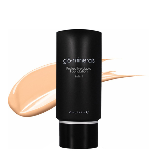 gloMinerals Protective Liquid Foundation Satin II - Honey, 40ml/1.4 fl oz gloMinerals Protective Liquid Foundation Satin II - Beige on white background