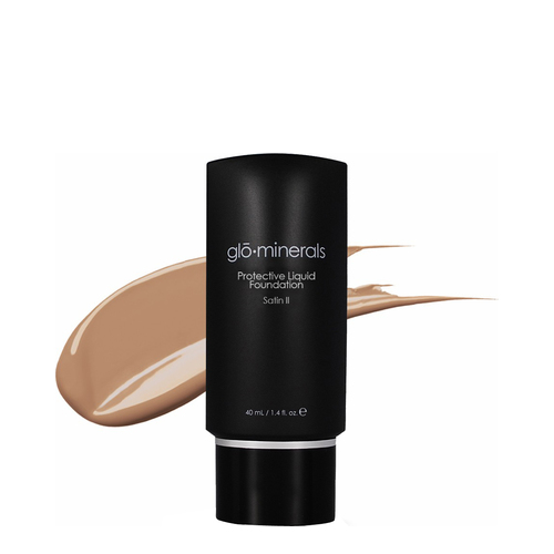 gloMinerals Protective Liquid Foundation Satin II - Honey, 40ml/1.4 fl oz gloMinerals Protective Liquid Foundation Satin II - Beige on white background