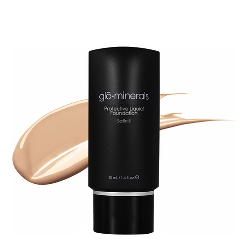 gloMinerals Protective Liquid Foundation Satin II - Honey, 40ml/1.4 fl oz gloMinerals Protective Liquid Foundation Satin II - Beige on white background