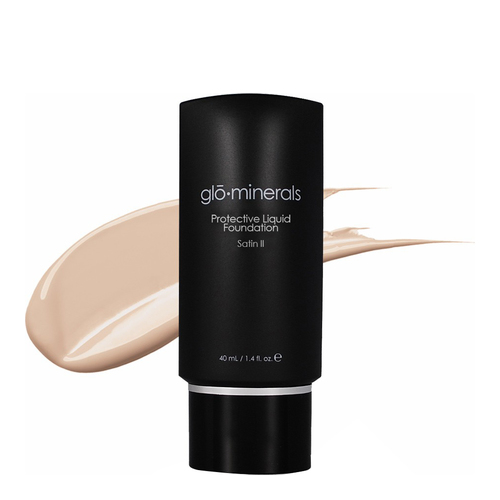 gloMinerals Protective Liquid Foundation Satin II - Honey, 40ml/1.4 fl oz gloMinerals Protective Liquid Foundation Satin II - Beige on white background