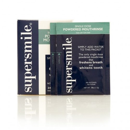 Supersmile Single-Dose Powdered Mouthrinse 24 pkts/box SuperSmile Single-Dose Powdered Mouthrinse on white background