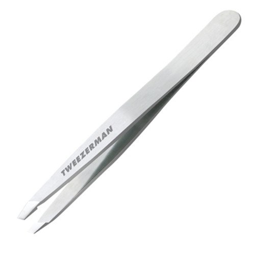 Tweezerman Slant Tweezers - Leopard Print, 1 piece Tweezerman Slant Tweezer - Blue Jewel on white background