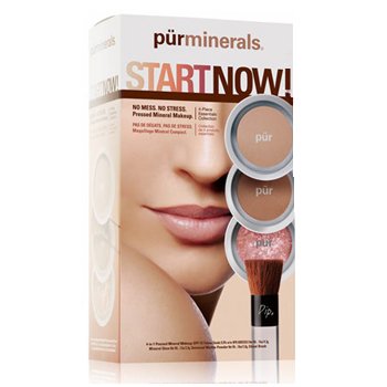 Pur Minerals 4-in-1 Pressed Mineral Makeup SPF 15 - Golden Medium - Kit Pur Minerals on white background