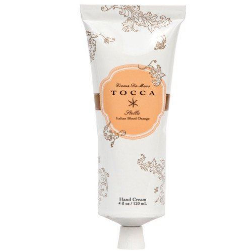 Tocca Beauty Crema da Mano Luxe - Stella: Blood Orange Hand Cream, 120ml/4 oz Tocca Beauty Crema da Mano Luxe - Bianca: Green Tea & Lemon Hand Cream on white background