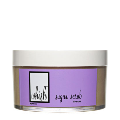 Whish Sugar Scrub - Lavender, 227g/8 oz Whish Sugar Scrub - Almond on white background