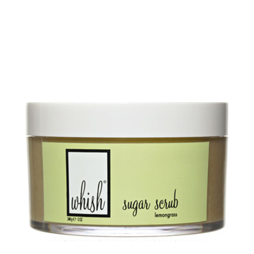 Whish Sugar Scrub - Lavender, 227g/8 oz Whish Sugar Scrub - Almond on white background