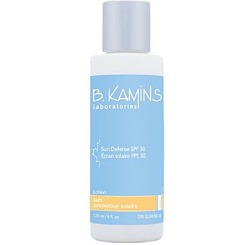 B Kamins Sun defense SPF 30, 120ml/4 fl oz B Kamins Sun defense SPF 30 on white background