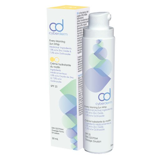 CyberDERM Every Morning Sun Whip SPF 25, 50ml/1.7 fl oz CyberDERM Every Morning Sun Whip SPF 25 on white background