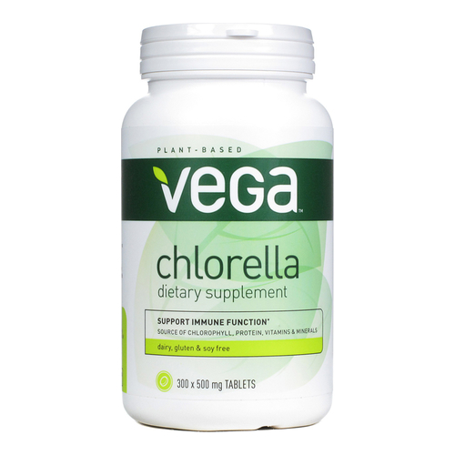 Vega Chlorella - Tablets 150 x 500 mg, 150 tablets Vega Chlorella - Tablets 150 x 500 mg on white background