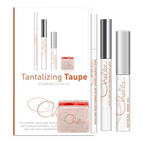 Chella Eyebrow Color Kit - Tantalizing Taupe, 1 set Chella Eyebrow Color Kit - Dazzling Dark Brown on white background