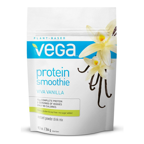 Vega Protein Smoothie - Viva Vanilla , 276g/9.7 oz Vega Protein Smoothie - Bodacious Berry on white background
